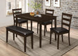 G150232 Cappuccino And Dark Brown Rectangular Dining Room Set - Ella Furniture