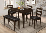 G150232 Cappuccino And Dark Brown Rectangular Dining Room Set - Ella Furniture