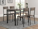 G150505 Brown And Matte Black Rectangular Dining Room Set - Ella Furniture