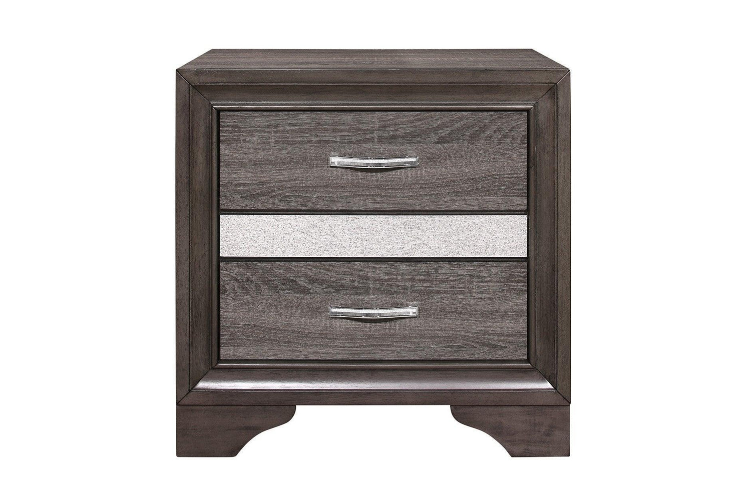 Luster Gray Modern Contemporary Solid Wood Faux Leather Upholstered Storage Platform Bed - Ella Furniture