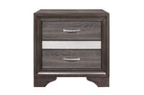Luster Gray Modern Contemporary Solid Wood Faux Leather Upholstered Storage Platform Bed - Ella Furniture