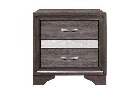 Luster Gray Modern Contemporary Solid Wood Faux Leather Upholstered Storage Platform Bed - Ella Furniture