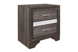 Luster Gray Modern Contemporary Solid Wood Faux Leather Upholstered Storage Platform Bed - Ella Furniture