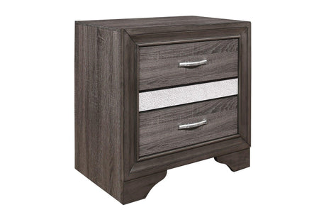 Luster Gray Modern Contemporary Solid Wood Faux Leather Upholstered Storage Platform Bed - Ella Furniture