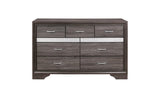 Luster Gray Modern Contemporary Solid Wood Faux Leather Upholstered Storage Platform Bed - Ella Furniture