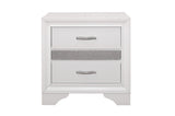 Luster White Modern Contemporary Solid Wood Faux Leather Upholstered Storage Platform Bed - Ella Furniture