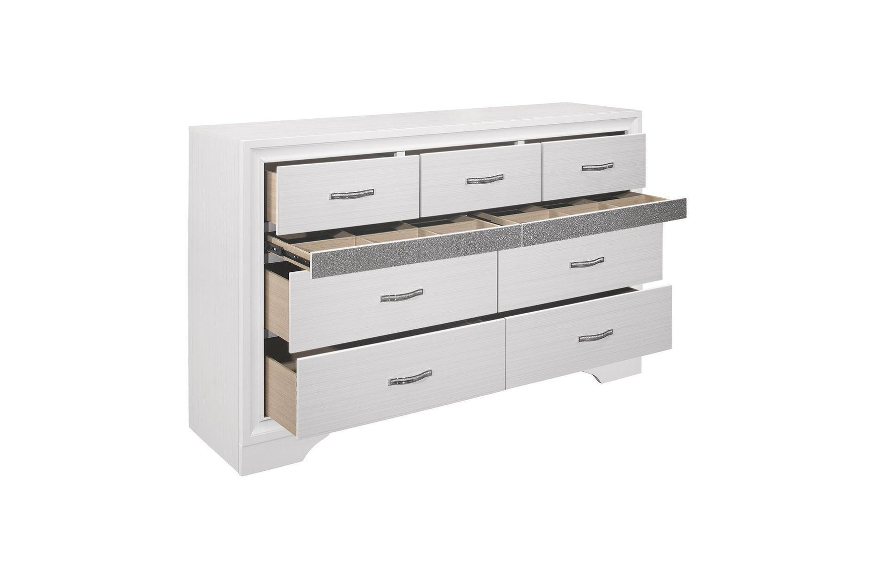 Luster White Modern Contemporary Solid Wood Faux Leather Upholstered Storage Platform Bed - Ella Furniture