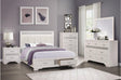 Luster White Modern Contemporary Solid Wood Faux Leather Upholstered Storage Platform Bed - Ella Furniture