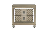 Loudon Champagne Metallic Finish Modern Contemporary Solid Wood Upholstered Bedroom Set - Ella Furniture