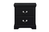 Seabright Black Painted Finish Contemporary Sleek Solid Wood Faux Leather Upholstered Bedroom Set - Ella Furniture