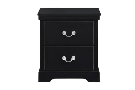 Seabright Black Painted Finish Contemporary Sleek Solid Wood Faux Leather Upholstered Bedroom Set - Ella Furniture