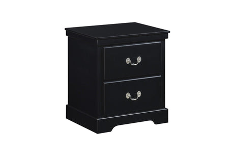 Seabright Black Painted Finish Contemporary Sleek Solid Wood Faux Leather Upholstered Bedroom Set - Ella Furniture