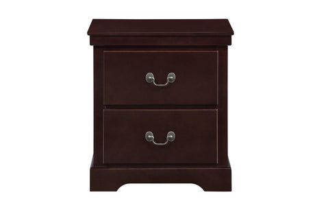 Seabright Cherry Painted Finish Contemporary Sleek Solid Wood Faux Leather Upholstered Bedroom Set - Ella Furniture