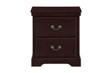 Seabright Cherry Finish Traditional Faux Leather Upholstered Headboard Youth Youth Bedroom Set - Ella Furniture