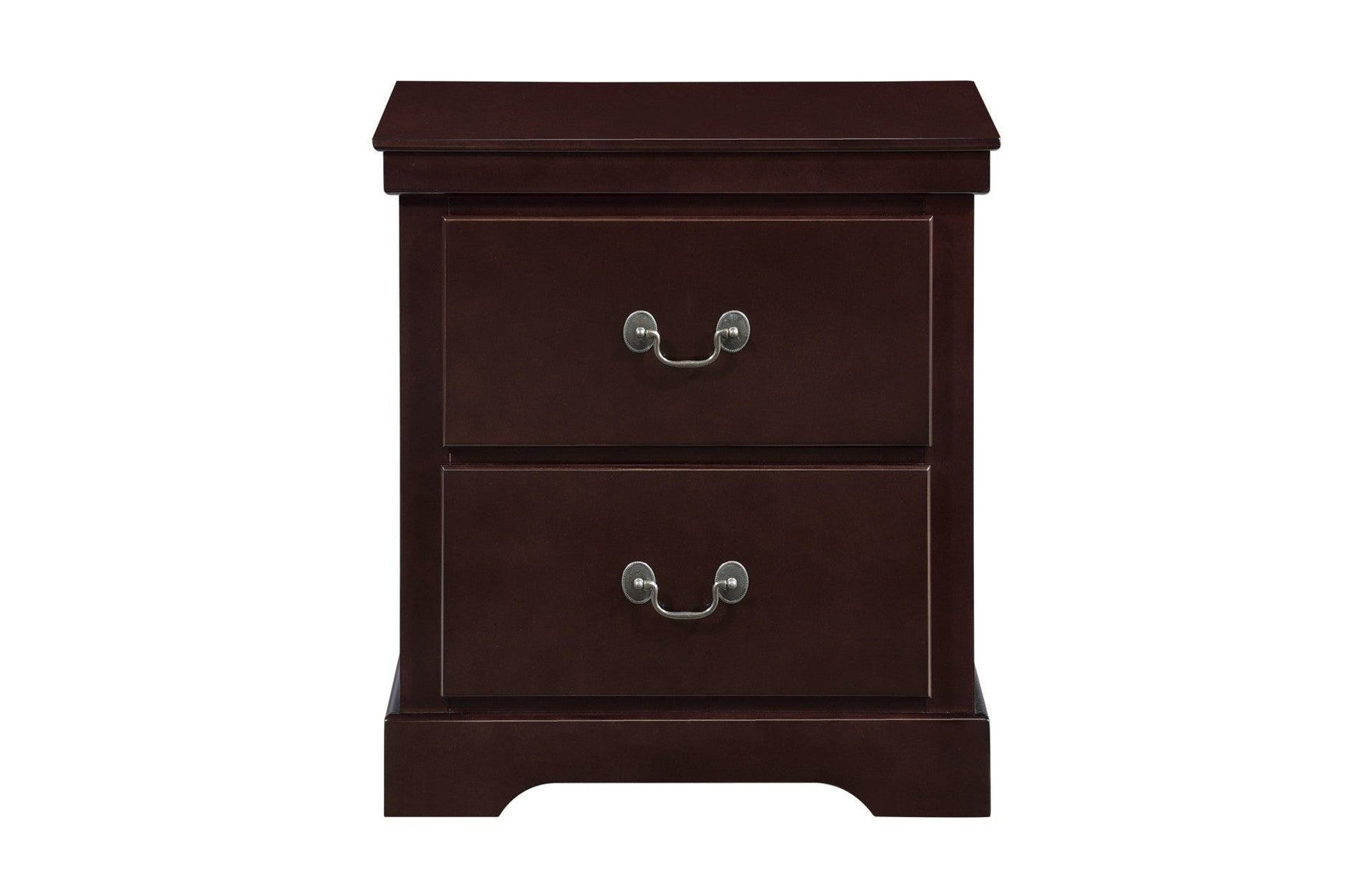 Seabright Cherry Finish Traditional Faux Leather Upholstered Headboard Youth Youth Bedroom Set - Ella Furniture