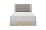 Whiting Gray Linen Modern Contemporary Solid Wood Tufted Panel Bedroom Set - Ella Furniture