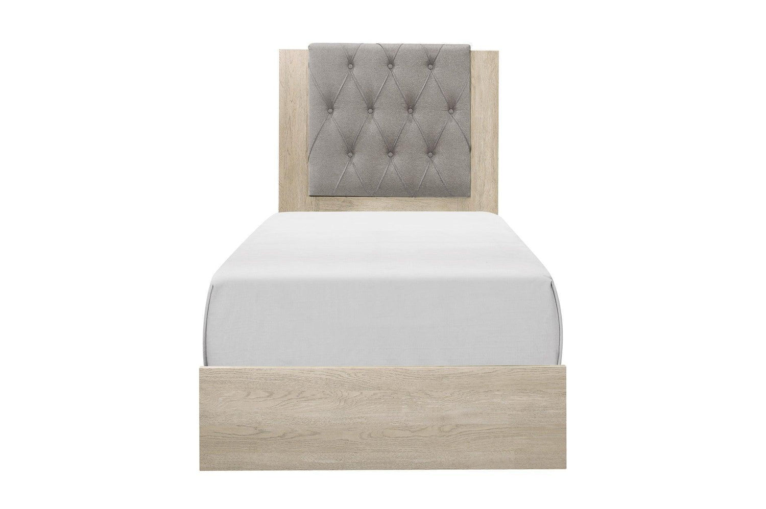 Whiting Linen Modern Contemporary Solid Wood Fabric Youth Panel Bedroom Set - Ella Furniture