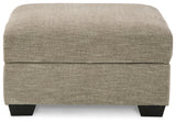 Creswell Stone Chenille Ottoman With Storage - Ella Furniture