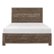 Corbin Rustic Brown Embossed Faux-wood Veneer, Wood And Engineered Wood Full Bed In A Box - Ella Furniture
