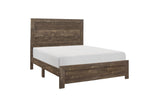 Corbin Rustic Brown Modern Contemporary Faux Wood And Veneers Panel Bedroom Set - Ella Furniture