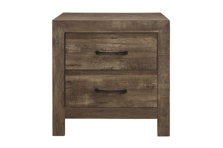Corbin Rustic Brown Modern Contemporary Faux Wood And Veneers Panel Bedroom Set - Ella Furniture