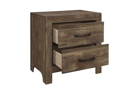 Corbin Rustic Brown Modern Contemporary Faux Wood And Veneers Panel Bedroom Set - Ella Furniture