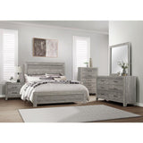 Corbin Gray Modern Rustic Faux Wood Veneer Wood And Engineered Wood King Panel Bed In A Box - Ella Furniture