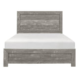 Corbin Gray Modern Rustic Faux Wood Veneer Wood And Engineered Wood King Panel Bed In A Box - Ella Furniture