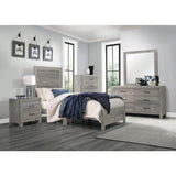 Corbin Gray Contemporary Faux Wood Veneer, Wood And Engineered Wood Youth Twin Panel Bed In A Box - Ella Furniture