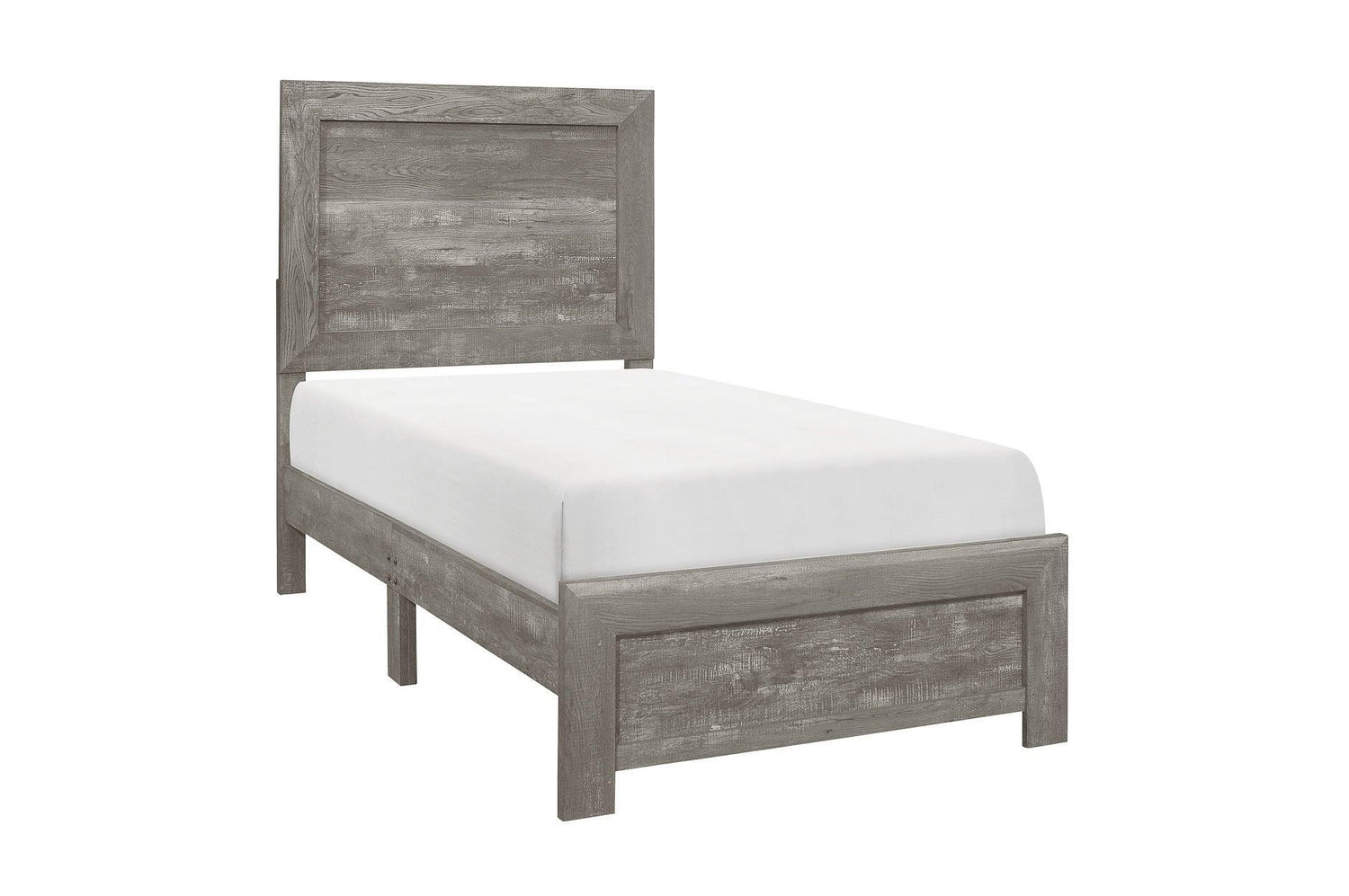 Corbin Gray Modern Contemporary Faux Wood And Veneers Panel Bedroom Set - Ella Furniture