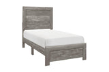 Corbin Gray Modern Contemporary Faux Wood And Veneers Youth Panel Bedroom Set - Ella Furniture