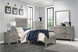 Corbin Gray Modern Contemporary Faux Wood And Veneers Youth Panel Bedroom Set - Ella Furniture