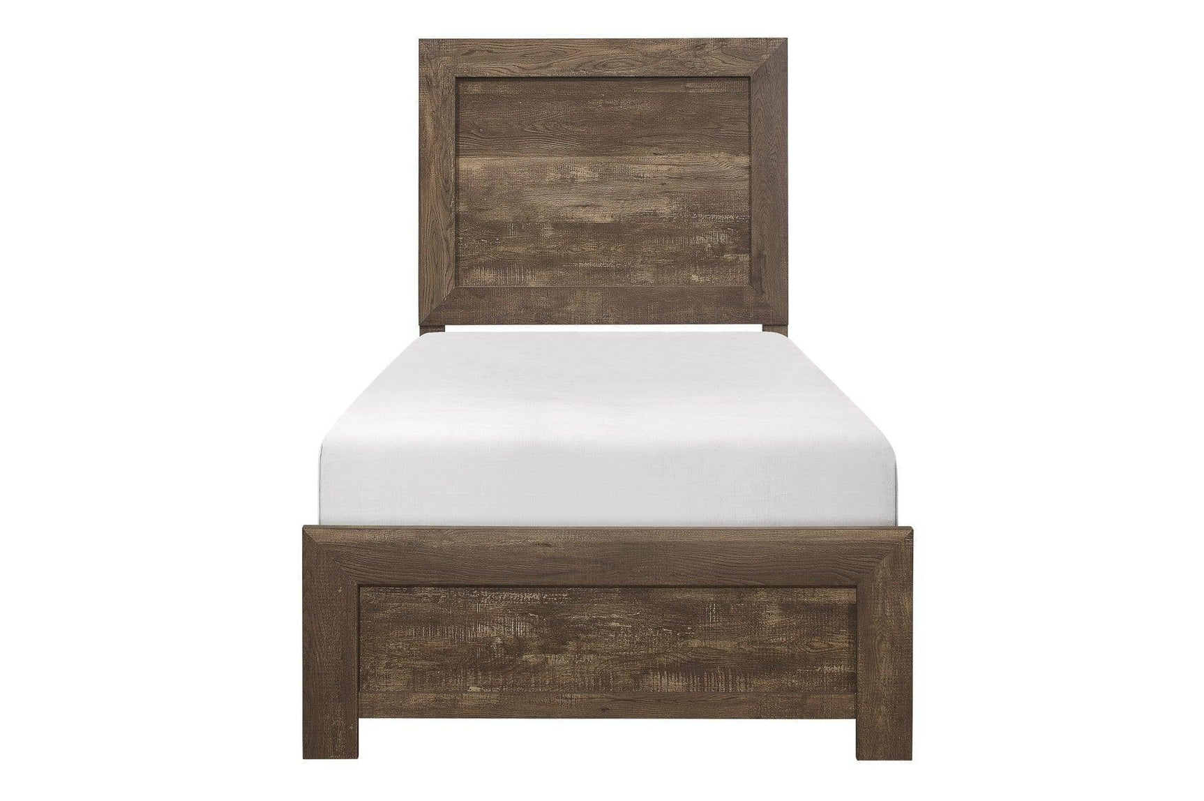 Corbin Rustic Brown Modern Contemporary Faux Wood And Veneers Panel Bedroom Set - Ella Furniture