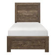 Corbin Rustic Brown Embossed Faux Wood Veneer, Wood And Engineered Wood Youth Twin Bed In A Box - Ella Furniture