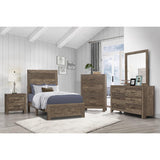 Corbin Rustic Brown Embossed Faux Wood Veneer, Wood And Engineered Wood Youth Twin Bed In A Box - Ella Furniture
