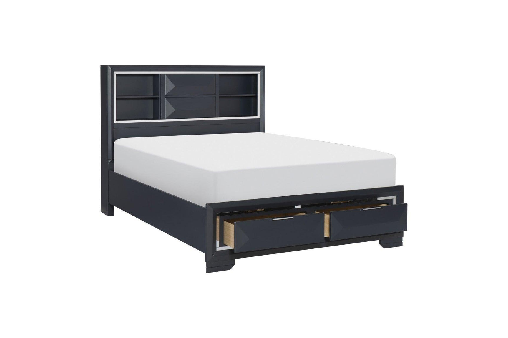 Rosemont Midnight Blue Modern Contemporary Solid Wood Bedroom Set - Ella Furniture