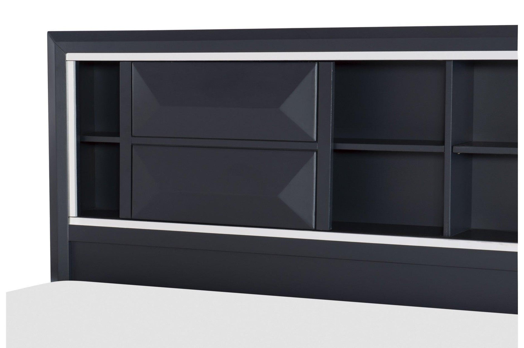 Rosemont Midnight Blue Modern Contemporary Solid Wood Bedroom Set - Ella Furniture