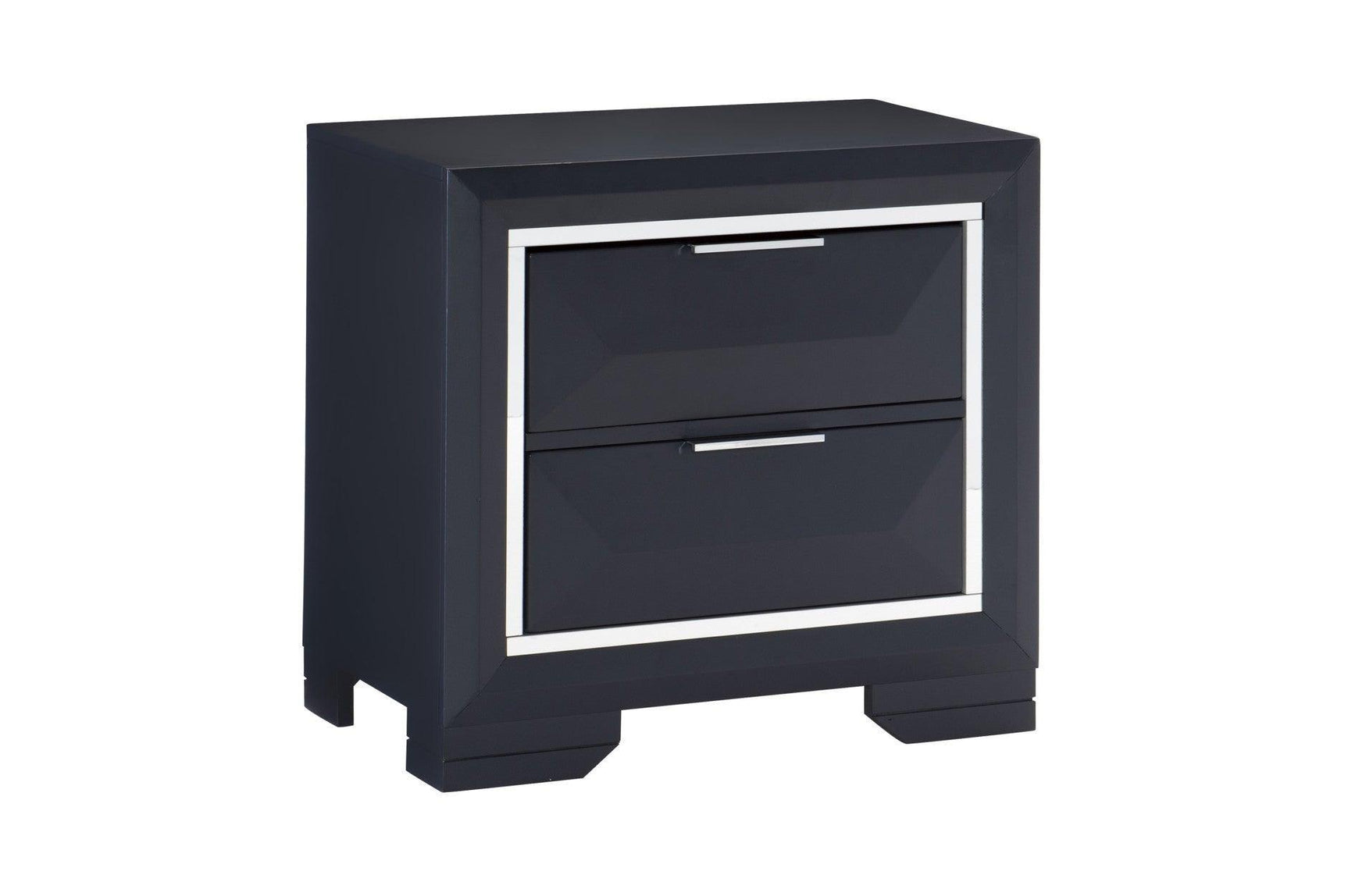 Rosemont Midnight Blue Modern Contemporary Solid Wood Bedroom Set - Ella Furniture