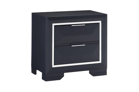 Rosemont Midnight Blue Modern Contemporary Solid Wood Bedroom Set - Ella Furniture