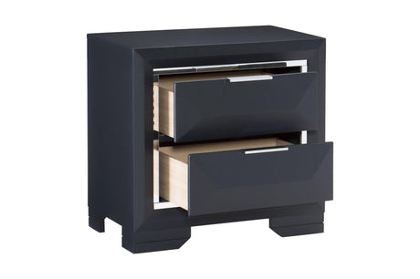 Rosemont Midnight Blue Modern Contemporary Solid Wood Bedroom Set - Ella Furniture
