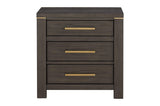 Scarlett Brownish Gray Modern Contemporary Solid Wood Fabric Upholstered Panel Bedroom Set - Ella Furniture