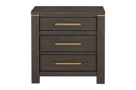 Scarlett Brownish Gray Modern Contemporary Solid Wood Fabric Upholstered Panel Bedroom Set - Ella Furniture