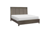 Scarlett Brownish Gray Modern Contemporary Solid Wood Fabric Upholstered Panel Bedroom Set - Ella Furniture