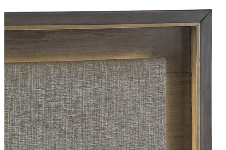 Scarlett Brownish Gray Modern Contemporary Solid Wood Fabric Upholstered Panel Bedroom Set - Ella Furniture