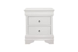 Lana White Contemporary Solid Wood Faux Leather Upholstered Tufted Youth LED Panel Bedroom Set - Ella Furniture