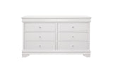 Lana White Modern Contemporary Solid Wood Faux Leather Upholstered Tufted LED Panel Bedroom Set - Ella Furniture