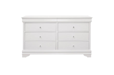 Lana White Modern Contemporary Solid Wood Faux Leather Upholstered Tufted LED Panel Bedroom Set - Ella Furniture