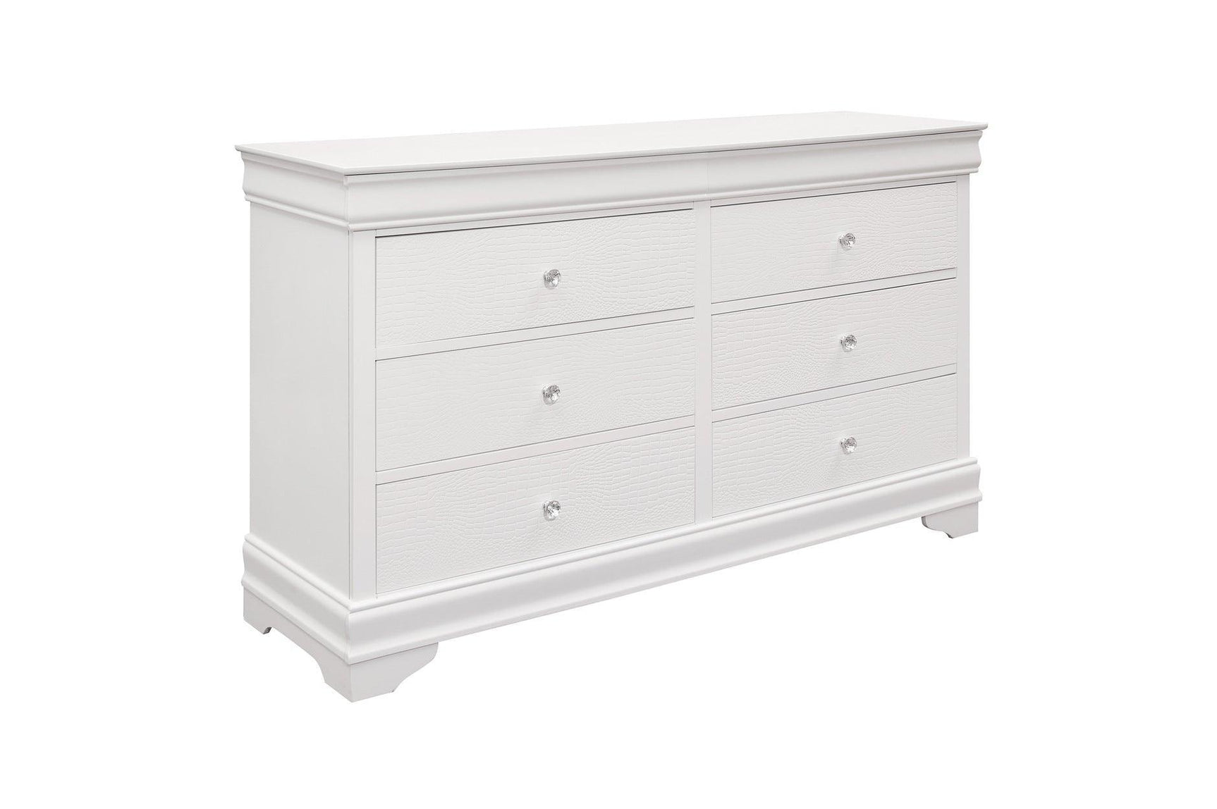 Lana White Modern Contemporary Solid Wood Faux Leather Upholstered Tufted LED Panel Bedroom Set - Ella Furniture