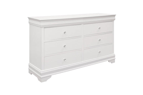 Lana White Modern Contemporary Solid Wood Faux Leather Upholstered Tufted LED Panel Bedroom Set - Ella Furniture