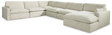 Sophie Light Gray 6-Piece Sectional With Chaise - Ella Furniture